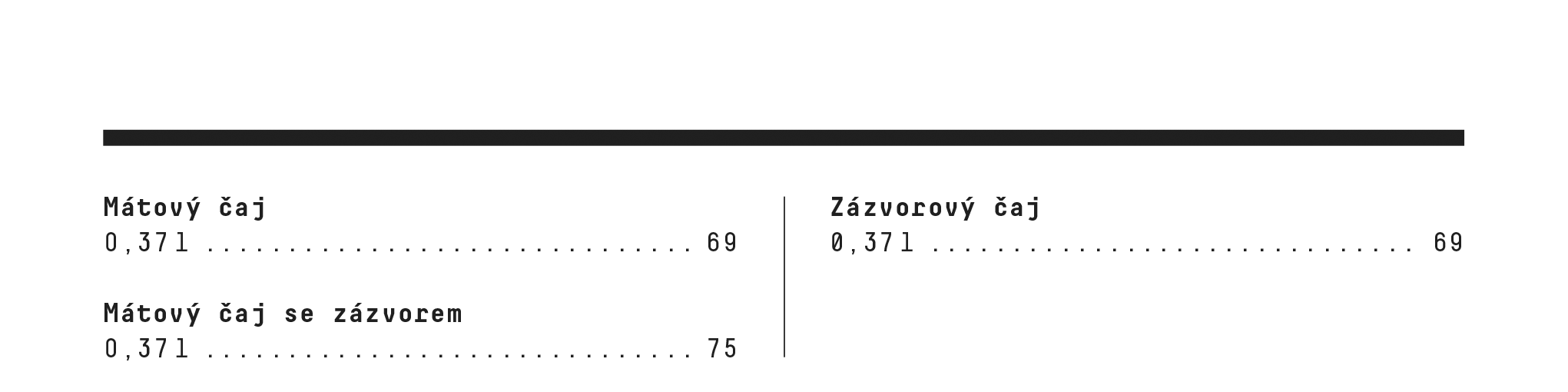 Čerstvé čaje